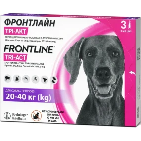 Frontline ТРИ-АКТ капли для собак весом от 20 до 40 кг