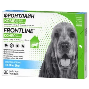 Frontline Комбо капли для собак весом от 10 до 20 кг