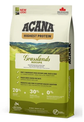 Acana Grasslands Dog Recipe 35/17 з птицею та рибою для собак усіх порід