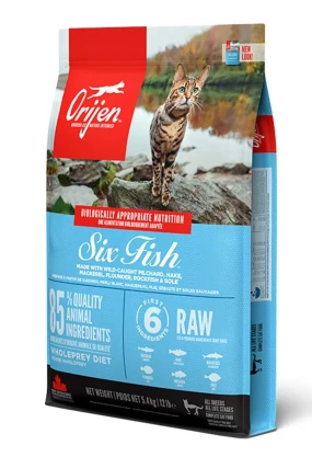 Orijen Six Fish Cat & Kitten 42/20 з рибою для котів