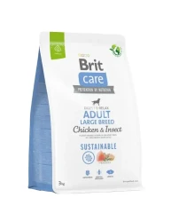 Brit Care Sustainable Large Breed с курицей и насекомыми для собак крупных пород