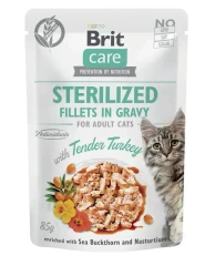 Brit Care филе с индейкой в соусе для стерилизованных кошек