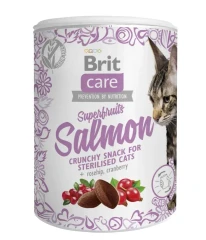 Brit Care Superfruits Salmon лакомства с лососем, шиповником и клюквой для стерилизованных кошек