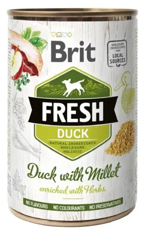 Brit Fresh Duck with Millet утка,пшено д/собак
