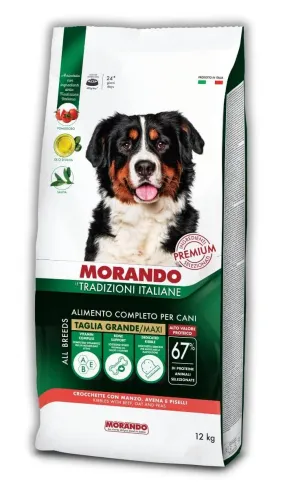 Morando Tradizioni Maxi с говядиной, горохом и овсом для собак крупных пород