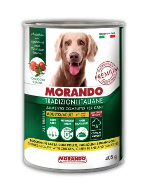 Morando Tradizioni кусочки в соусе с курицей, стручковой фасолью и томатами для собак