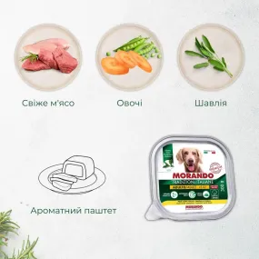 Morando Tradizioni беззерновой паштет с курицей, морковью и горохом для собак