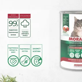 Morando Tradizioni шматочки у соусі з яловичиною для котів