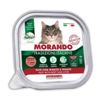 Morando Tradizioni беззерновий паштет із яловичиною та печінкою для котів