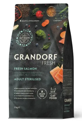 Grandorf Fresh Adult Sterilised Salmon & Sweet Potato беззерновой с лососем и бататом для стерилизованных кошек