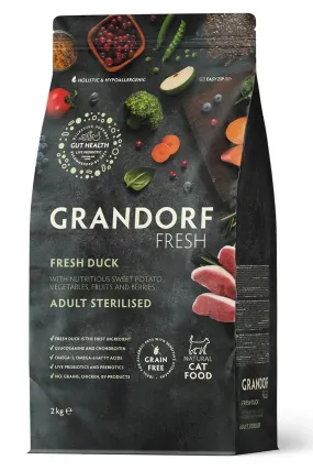 Grandorf Fresh Adult Sterilised Duck & Sweet Potato беззерновой с уткой и бататом для стерилизованных кошек
