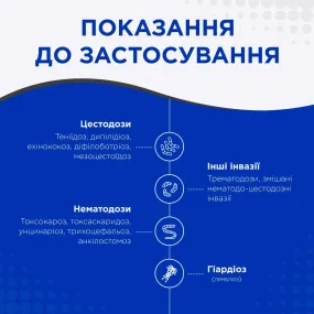 ModeS Квантефен антигельмінтні таблетки для котів та собак малих порід, 1 таб на 5 кг (4 таблетки)