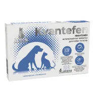 ModeS Квантефен антигельминтные таблетки для собак и кошек, 1 табл на 10 кг (4 таблетки)