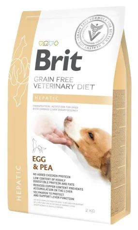 Brit GF VetDiets Dog Hepatic з яйцем, горохом, бататом та гречкою