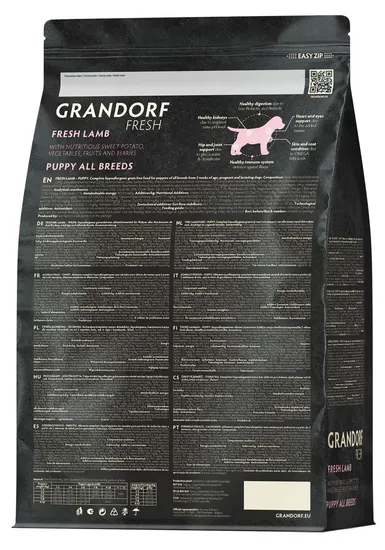 Grandorf Fresh Puppy Lamb & Sweet Potato беззерновий з ягням та бататом для цуценят