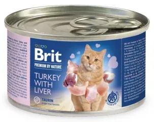 Brit Premium by Nature Cat индейка с печенью