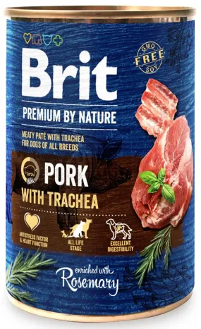 Brit Premium by Nature свинина со свиной трахеей