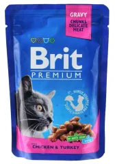 Brit Premium Cat курка та індичка