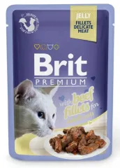 Brit Premium Cat филе говядины в желе