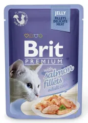 Brit Premium Cat филе лосося в желе