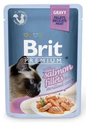Brit Premium Cat филе лосося в соусе