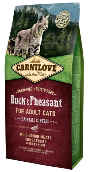 Carnilove Cat Hairball Controll утка, фазан