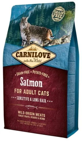Carnilove Cat Sensitive & Long Hair лосось