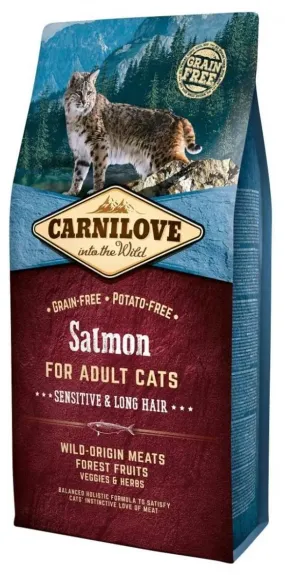 Carnilove Cat Sensitive & Long Hair лосось