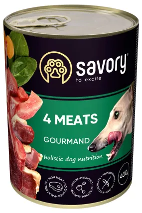 Savory Dog Gourmand 4 види м'яса