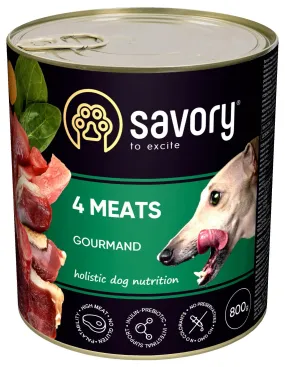 Savory Dog Gourmand 4 види м'яса
