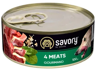 Savory Dog Gourmand 4 види м'яса