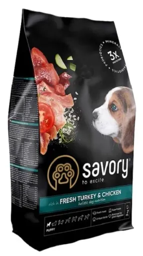 Savory Puppy rich in Fresh Turkey & Chicken