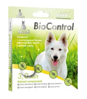 Біокраплі Modes BioControl з протипаразитарним ефектом для собак великих порід 3 мл