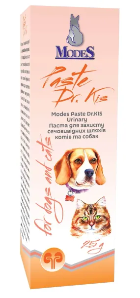 Паста Modes Paste Dr.KIS Urinary для захисту сечовивідних шляхів котів та собак 50 г