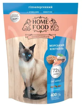 Home Food гипоаллергенный «Морской коктейль» для кошек с чувствительным пищеварением