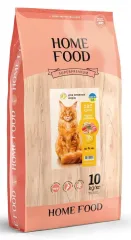 Home Food с индейкой и креветками для кошек больших пород