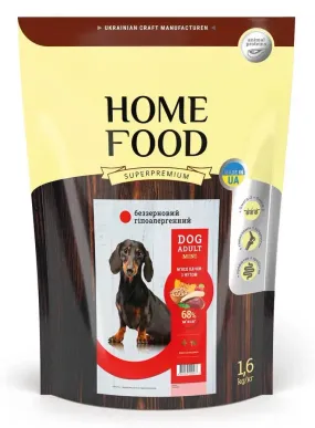 Home Food беззерновой с уткой и нутом для собак малых пород