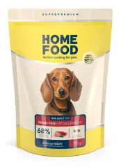 Home Food беззерновой с уткой и индейкой для собак малых пород