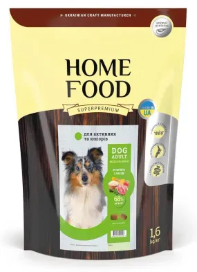 Home Food с ягненком и рисом для активных собак средних и больших пород