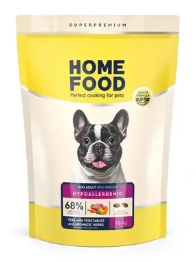 Home Food гипоаллергенный с телятиной и овощами для собак малых и средних пород