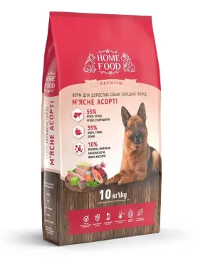 Home Food Premium «М'ясне асорті» для собак середніх порід