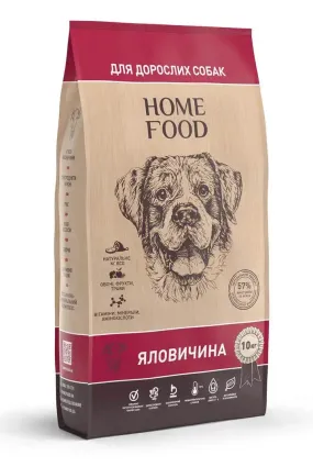 Home Food Premium с говядиной для собак больших пород