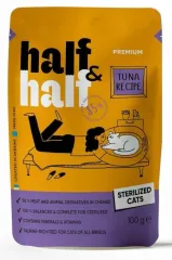 Half&Half Sterilized Cats кусочки с тунцем в соусе для стерилизованных кошек, пауч