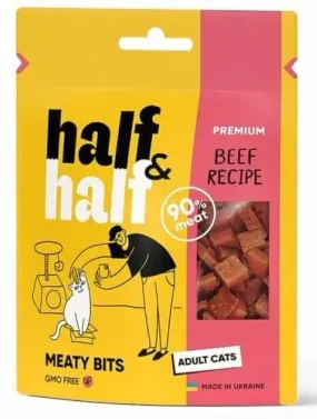 Half&Half мясные кусочки с говядиной для кошек