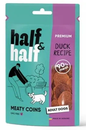 Half&Half в форме мясных монеток с уткой для собак