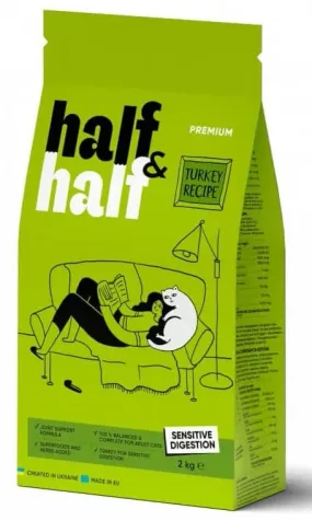 Half&Half с индейкой для кошек с чувствительным пищеварением