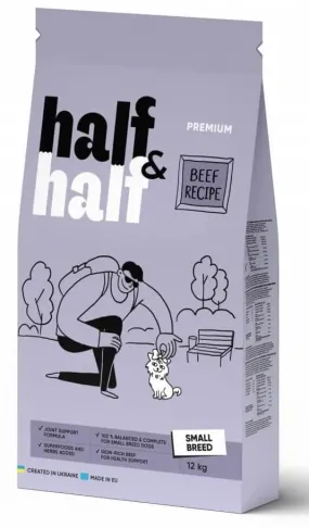 Half&Half с говядиной для взрослых собак маленьких пород