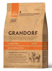 Grandorf Junior Lamb & Turkey с ягненком и индейкой для щенков средних и крупных пород