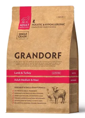 Grandorf Lamb & Turkey с ягненком и индейкой для собак средних и крупных пород