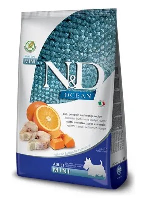 Farmina N&D Ocean Mini беззерновой с треской и апельсином для собак малых пород